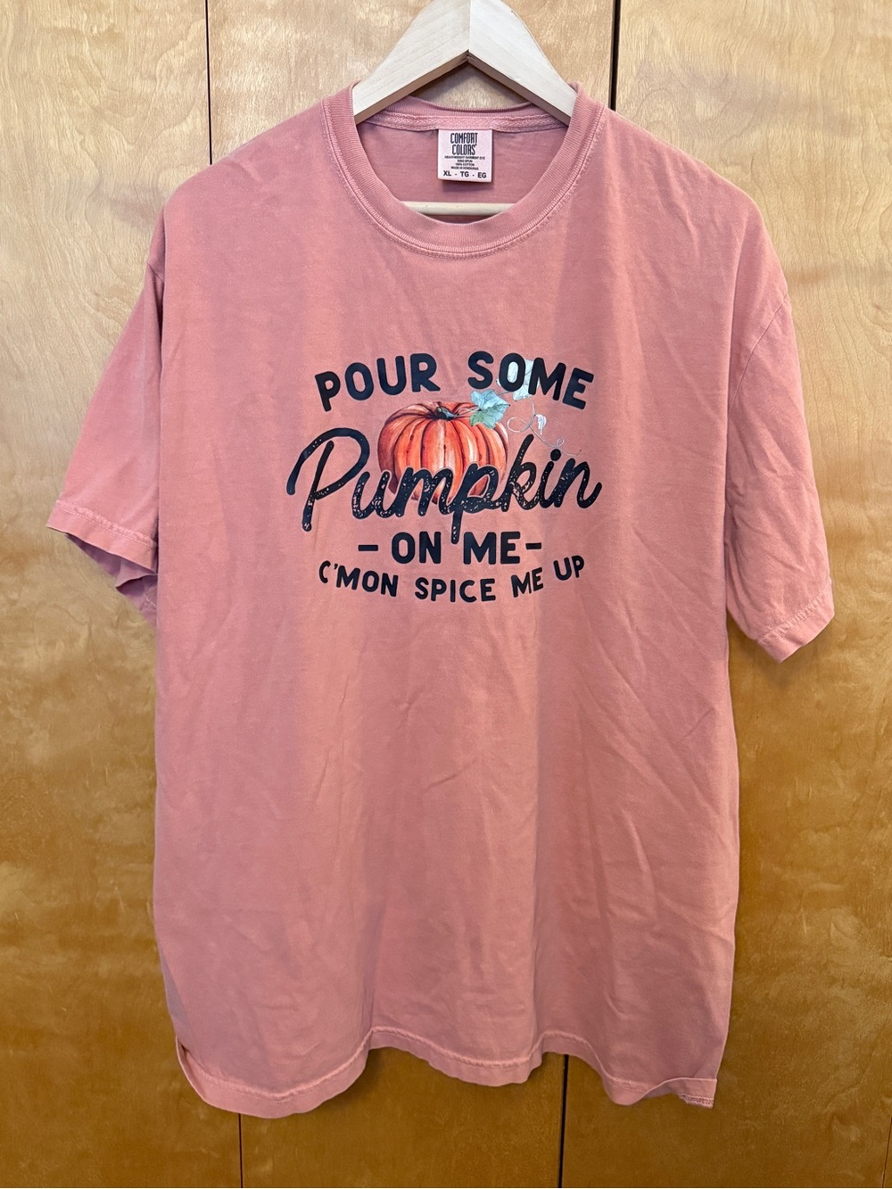 Comfort Colors Pumpkin Spice Graphic Tee Size XLarge